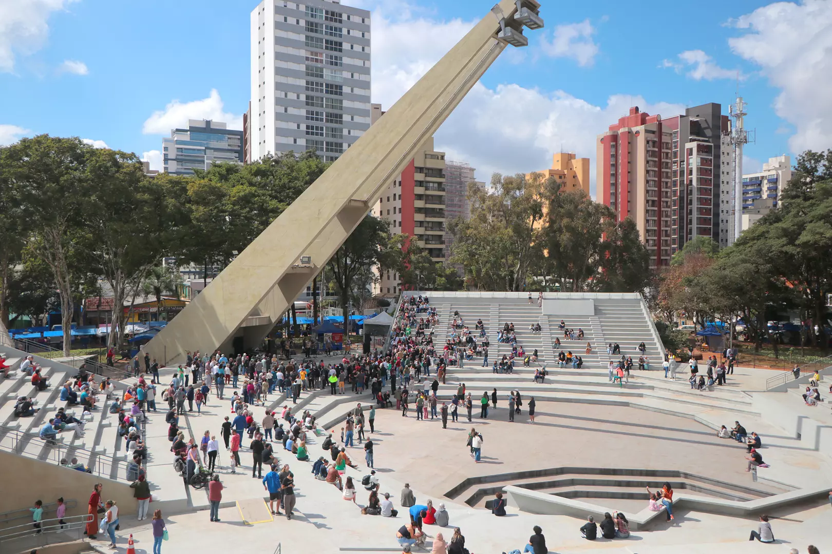 Arquibancadas do Teatro de Arena ficam abertas diariamente das 7h às 21h